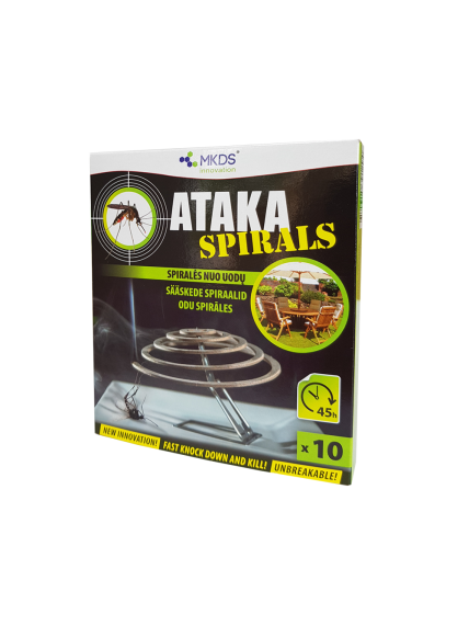 Insekticidas nuo uodų Ataka spirals, 10 vnt Insekticidas nuo uodų Ataka spirals, 10 vnt