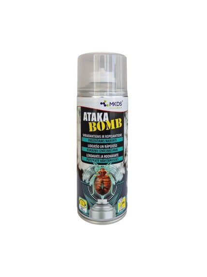Insekticidas skraidantiems ir ropojantiems vabzdžiams Ataka BOMB, 400 ml Insekticidas skraidantiems ir ropojantiems vabzdžiams Ataka BOMB, 400 ml