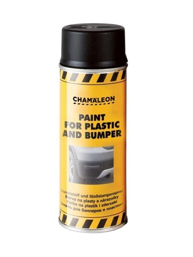 Juodi dažai plastikui ir bamperiui aerozoliniai 0.4L CHAMAELEON Juodi dažai plastikui ir bamperiui aerozoliniai 0.4L CHAMAELEON