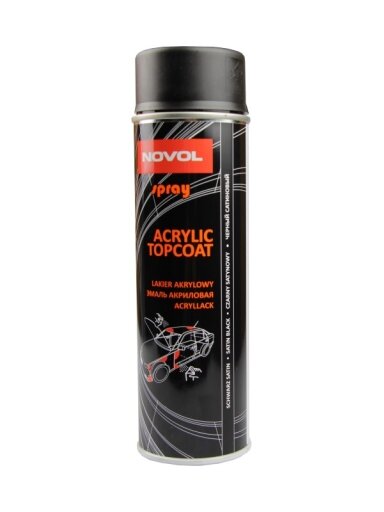 Juodi pusiau blizgūs dažai 500ml BLACK SATIN Juodi pusiau blizgūs dažai 500ml BLACK SATIN