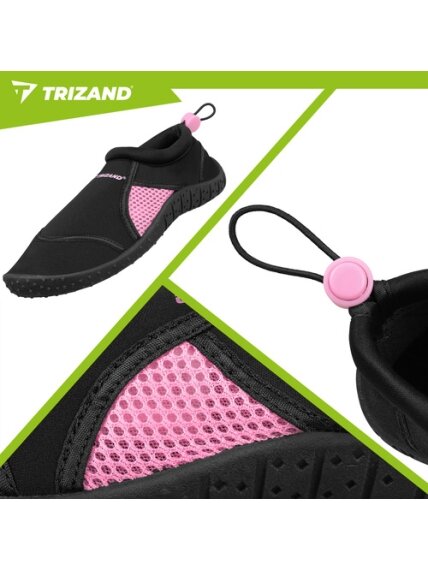 Juodi ir rožiniai vandens bateliai – 37 dydis, 5 mm, Trizand 18