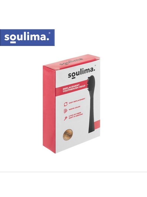 Juodos dantų šepetėlio galvutės, 2 vnt., Soulima 26932 1