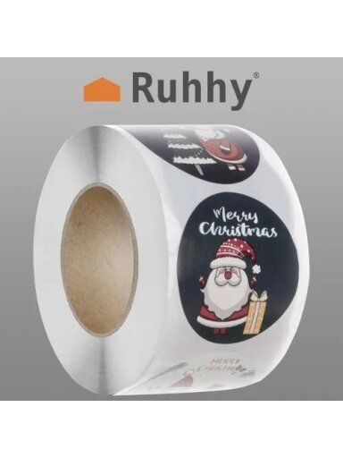 Kalėdiniai lipdukai - ritinys po 500vnt. Ruhhy 22328