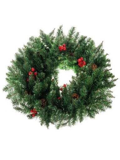 Kalėdinis papuošimas durų vainikas Dekoratyvinis dekoratyvinis ornamentas 60 cm storis XXL