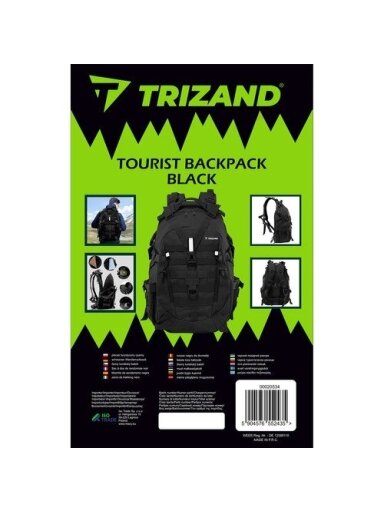 Karinė/turistinė kuprinė juoda Trizand 20534