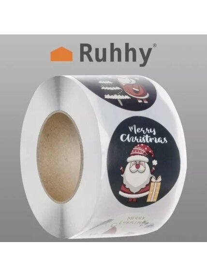 Kalėdiniai lipdukai - ritinys po 500vnt. Ruhhy 22328 1 Kalėdiniai lipdukai - ritinys po 500vnt. Ruhhy 22328 1