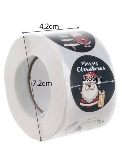 Kalėdiniai lipdukai - ritinys po 500vnt. Ruhhy 22328 2