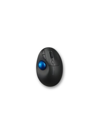 Kensington ProFit Ergo TB450 Trackball Belaidė pelė, RF Wireless + Bluetooth, 1600 DPI, Black/Blue