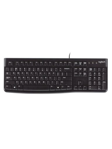 Klaviatūra laidinė Logitech K120 USB OEM  (US)  (920-002508),  juoda