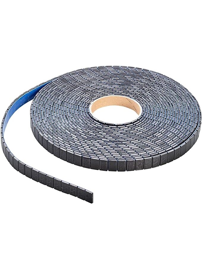 Klijuojami svareliai, juodi, 1000x5g ritė 5kg Klijuojami svareliai, juodi, 1000x5g ritė 5kg