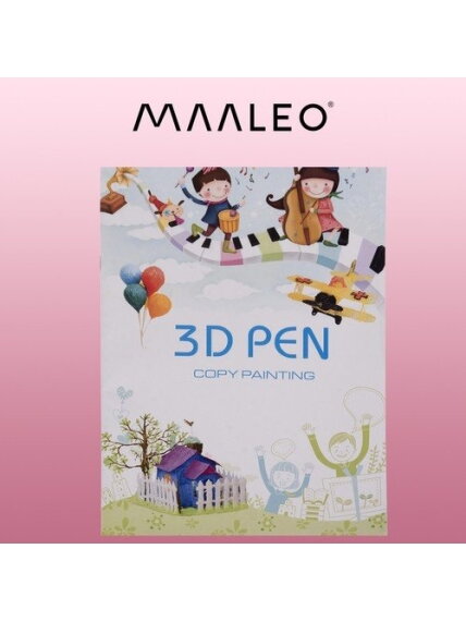 Knyga su šablonais Maaleo 22734 3D rašikliui 1 Knyga su šablonais Maaleo 22734 3D rašikliui 1
