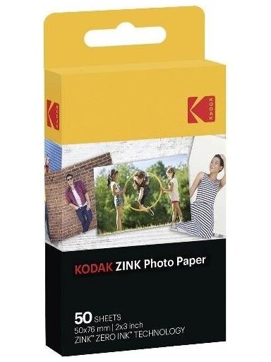 Kodak ZINK 2x3'' 50x76 mm 50 Sheets Fotopopierius