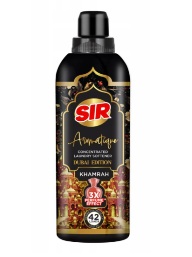 Koncentruotas skalbinių minkštiklis SIR Aromatique Dubai Edition Khamrah - 42 skalbimams Koncentruotas skalbinių minkštiklis SIR Aromatique Dubai Edition Khamrah - 42 skalbimams