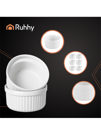 Kepimo indeliai (ramekin) - 6 vnt. Ruhhy 25705 12 Kepimo indeliai (ramekin) - 6 vnt. Ruhhy 25705 12