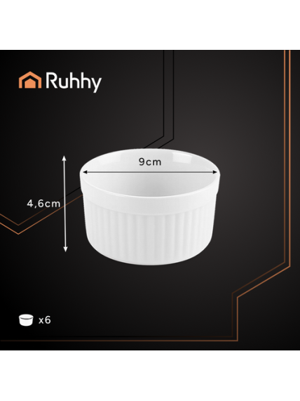 Kepimo indeliai (ramekin) - 6 vnt. Ruhhy 25705 1 Kepimo indeliai (ramekin) - 6 vnt. Ruhhy 25705 1