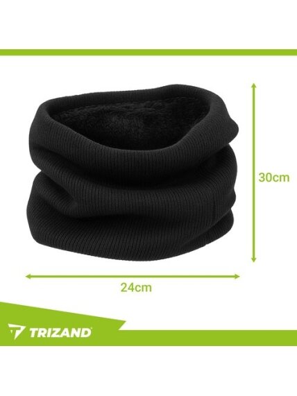 Juodas šalikas Trizand 26702 1 Juodas šalikas Trizand 26702 1