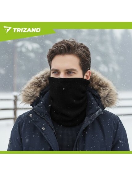 Juodas šalikas Trizand 26702 5 Juodas šalikas Trizand 26702 5