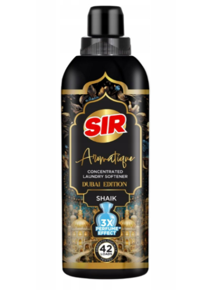 Koncentruotas skalbinių minkštiklis SIR Aromatique Dubai Edition Shaik - 42 skalbimams Koncentruotas skalbinių minkštiklis SIR Aromatique Dubai Edition Shaik - 42 skalbimams