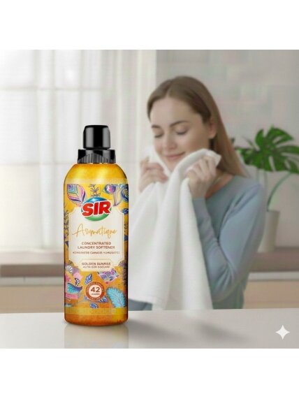 Koncentruotas skalbinių minkštiklis SIR Aromatique „Golden Sunrise“ – 42 skalbimams 2