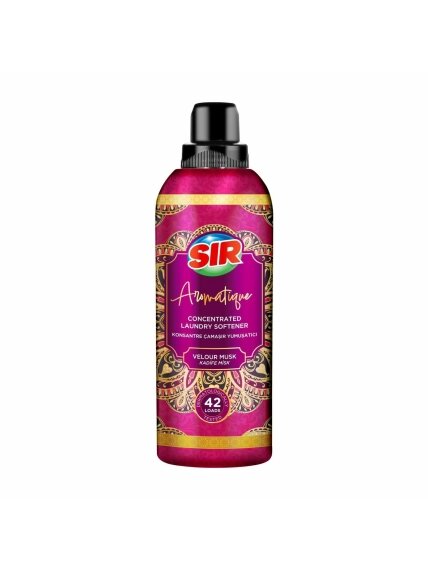Koncentruotas skalbinių minkštiklis SIR Aromatique „Velour Musk“ – 42 skalbimams Koncentruotas skalbinių minkštiklis SIR Aromatique „Velour Musk“ – 42 skalbimams