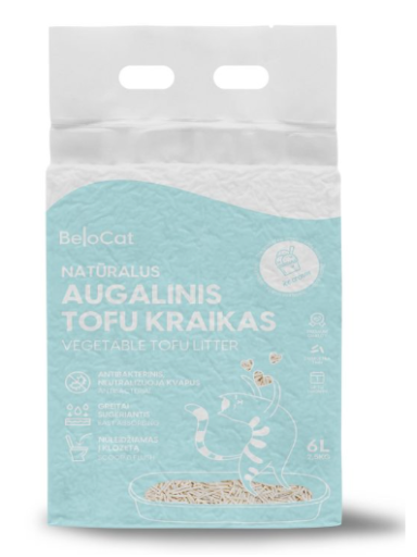 Kraikas katėms TOFU augalinis, ledų kvapo 6L / 2,5Kg. Kraikas katėms TOFU augalinis, ledų kvapo 6L / 2,5Kg.