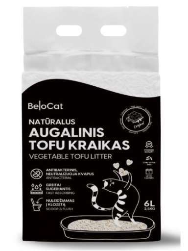 Kraikas katėms TOFU augalinis, Original kvapo 6L / 2,5Kg. Kraikas katėms TOFU augalinis, Original kvapo 6L / 2,5Kg.