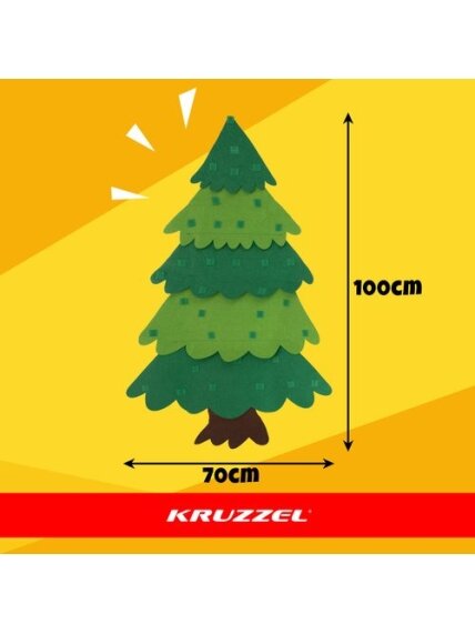 Kruzzel 26548 LED veltinio kalėdinė eglutė 1 Kruzzel 26548 LED veltinio kalėdinė eglutė 1