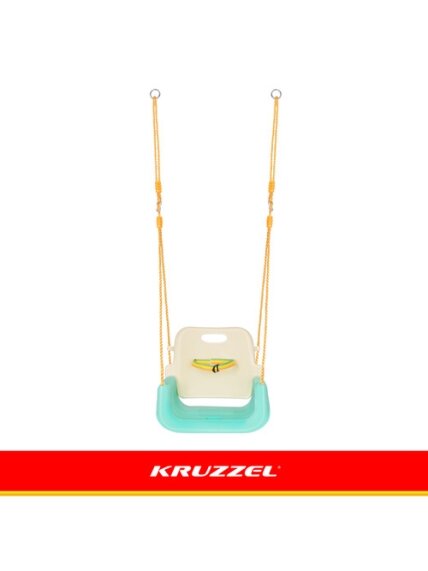 Kruzzel 3 viename kreminės ir turkio spalvos vaikiškos sūpynės 4