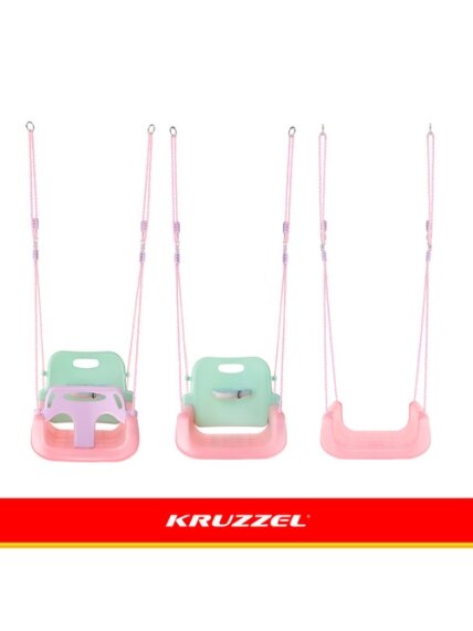Kruzzel 3 viename pastelinės vaikiškos sūpynės 8