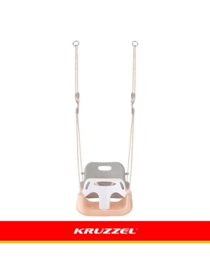 Kruzzel 3 viename pilkai smėlio spalvos vaikiškos sūpynės 5