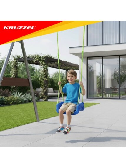 „Kruzzel“ 3 viename žalios ir mėlynos vaikiškos sūpynės 15