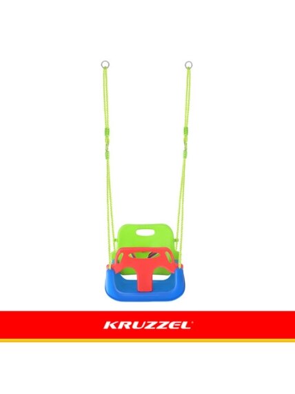 „Kruzzel“ 3 viename žalios ir mėlynos vaikiškos sūpynės 5