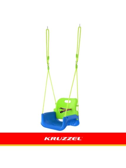 „Kruzzel“ 3 viename žalios ir mėlynos vaikiškos sūpynės 7