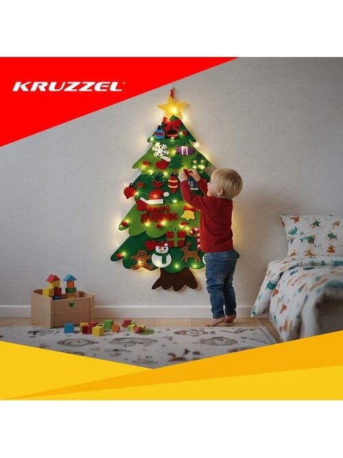 Kruzzel 26548 LED veltinio kalėdinė eglutė 4 Kruzzel 26548 LED veltinio kalėdinė eglutė 4