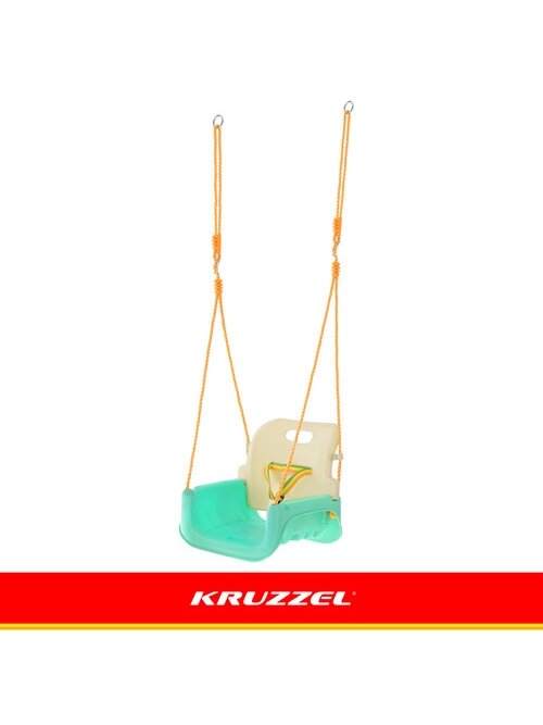 Kruzzel 3 viename kreminės ir turkio spalvos vaikiškos sūpynės 5