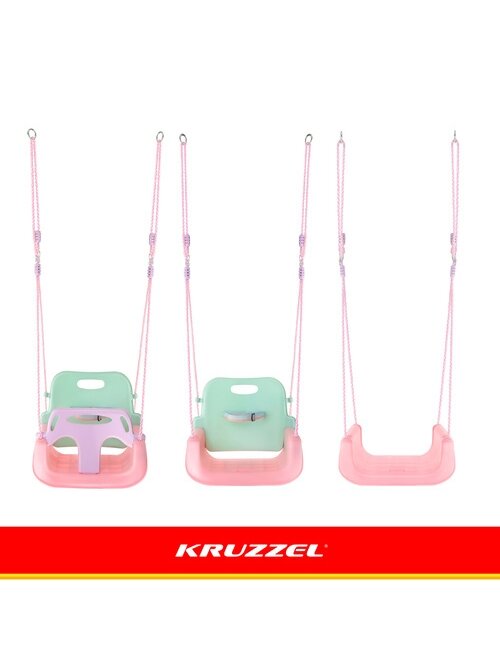 Kruzzel 3 viename pastelinės vaikiškos sūpynės 8