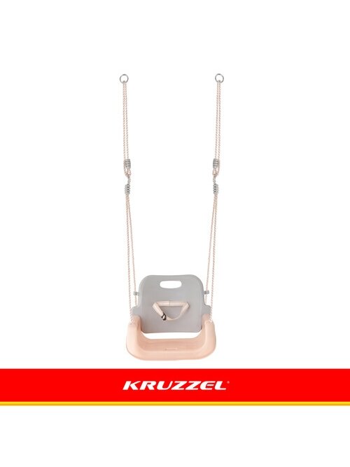 Kruzzel 3 viename pilkai smėlio spalvos vaikiškos sūpynės 12