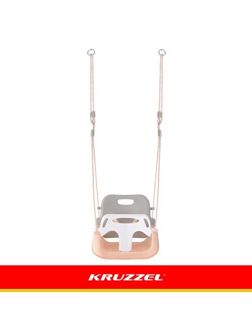 Kruzzel 3 viename pilkai smėlio spalvos vaikiškos sūpynės 5