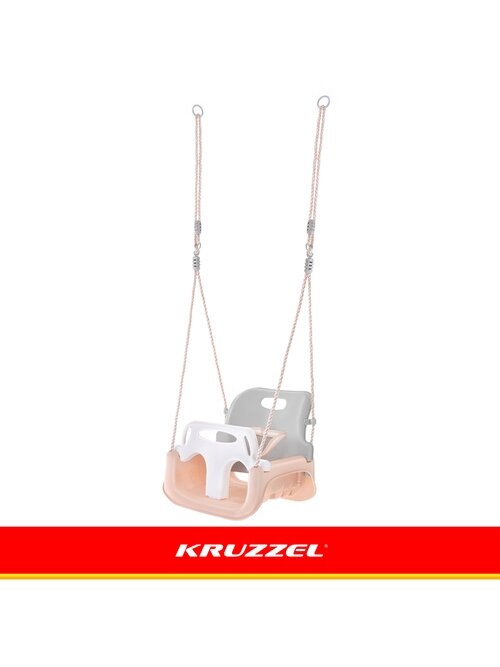 Kruzzel 3 viename pilkai smėlio spalvos vaikiškos sūpynės 8