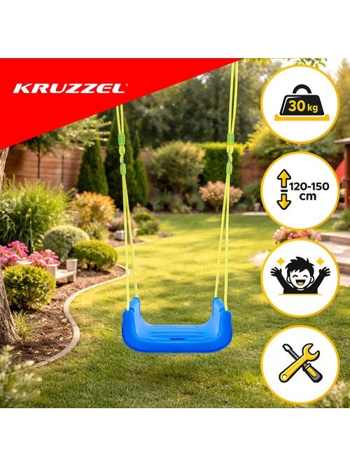 „Kruzzel“ 3 viename žalios ir mėlynos vaikiškos sūpynės 14