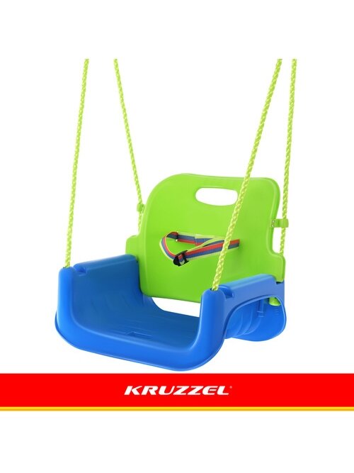 „Kruzzel“ 3 viename žalios ir mėlynos vaikiškos sūpynės 3