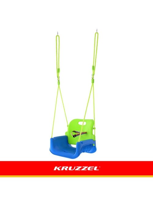 „Kruzzel“ 3 viename žalios ir mėlynos vaikiškos sūpynės 7