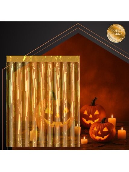 Dekoratyvinė užuolaida 2x1m auksinė Ruhhy 26173 2