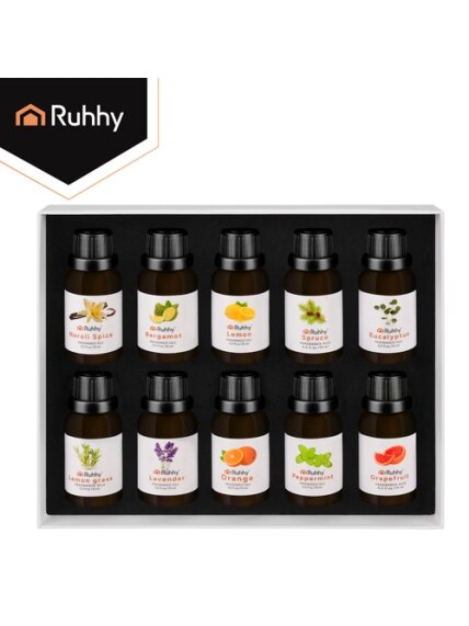 Kvapieji aliejai - 10 vnt. rinkinys, 15 ml, Ruhhy 21938 8
