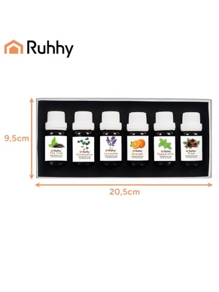 Kvapieji aliejai - 6 vnt. rinkinys, 10 ml, Ruhhy 21939 10