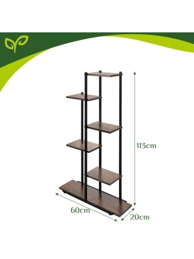 113 cm aukščio stacionarus stovas gėlių vazonams „Gardlov“
