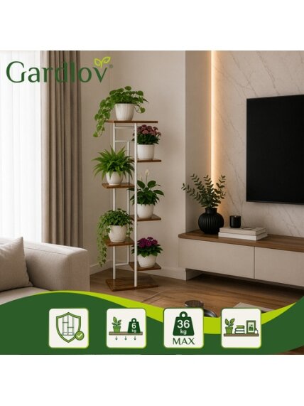 120 cm aukščio stacionari gėlių lentyna „Gardlov“ 2