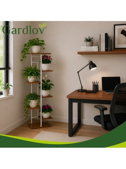 120 cm aukščio stacionari gėlių lentyna „Gardlov“ 3
