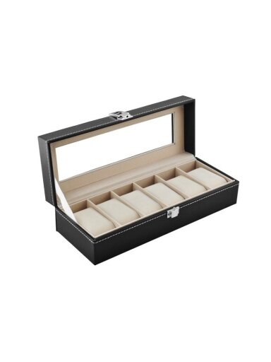 Laikrodžių laikiklis su 6 skyriais