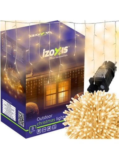 Lauko lemputės 500LED 22,5m šiltai balta spalva Izoxis 23223